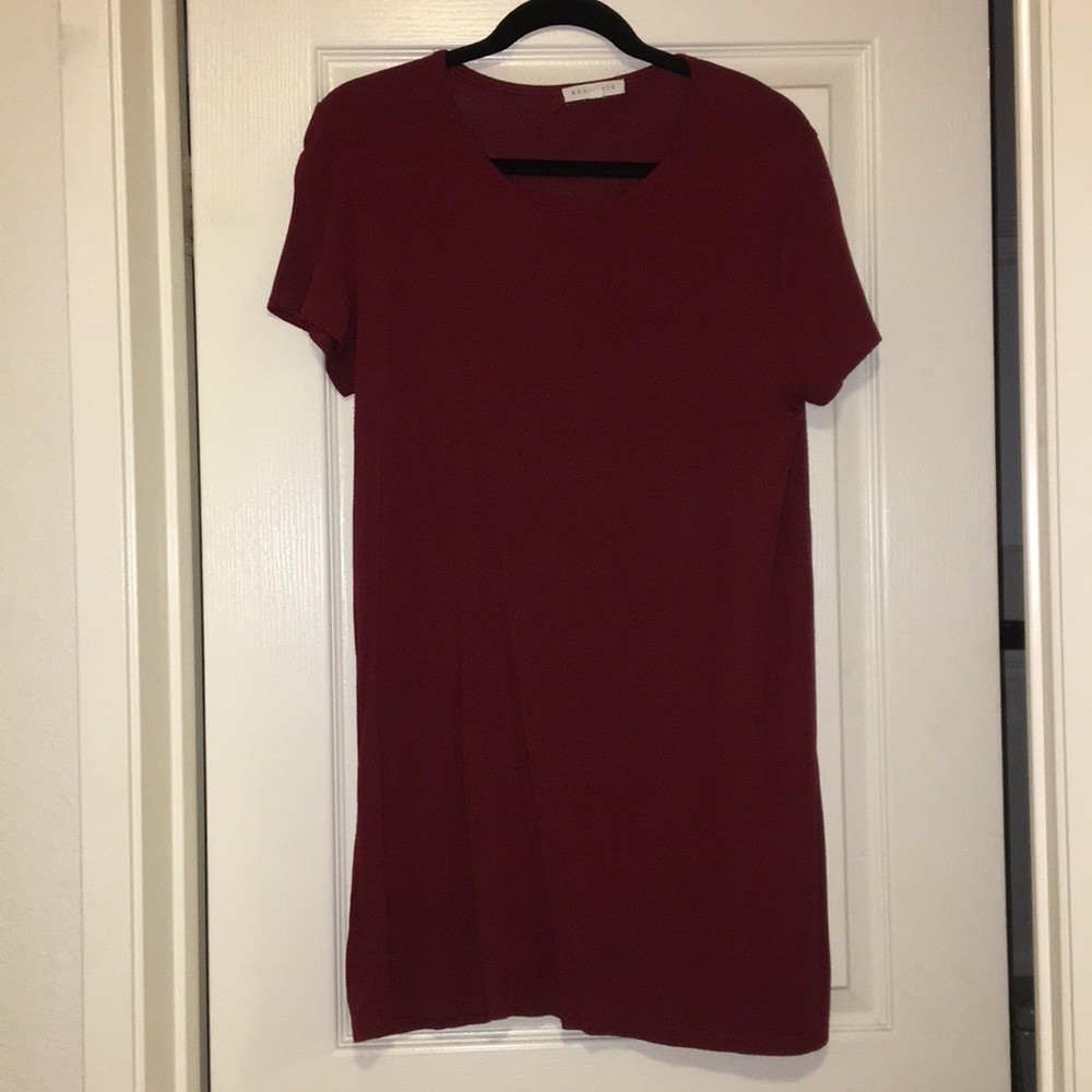 Red T-shirt dress